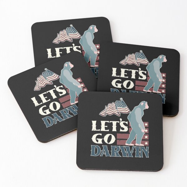 Item preview, Funny Sarcastic Lets Go Darwin American Usa Flag Evolution designed and sold by MadrigueraSM-.