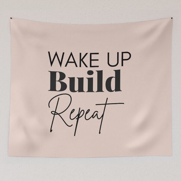Item preview, WAKE UP Build Repeat designed and sold by successmom.