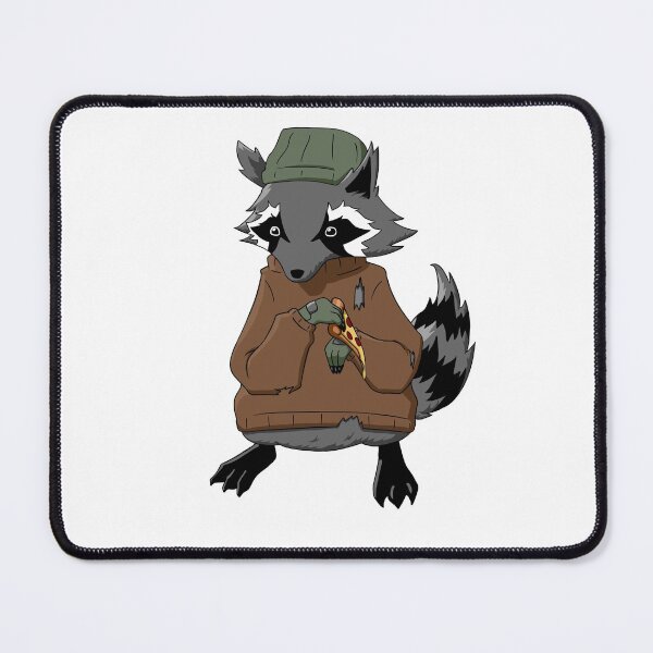 Item preview, Hungry Racoon with Pizza designed and sold by UrbanaAnimal.