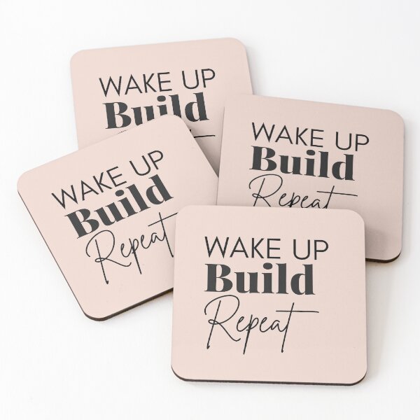 Item preview, WAKE UP Build Repeat designed and sold by successmom.