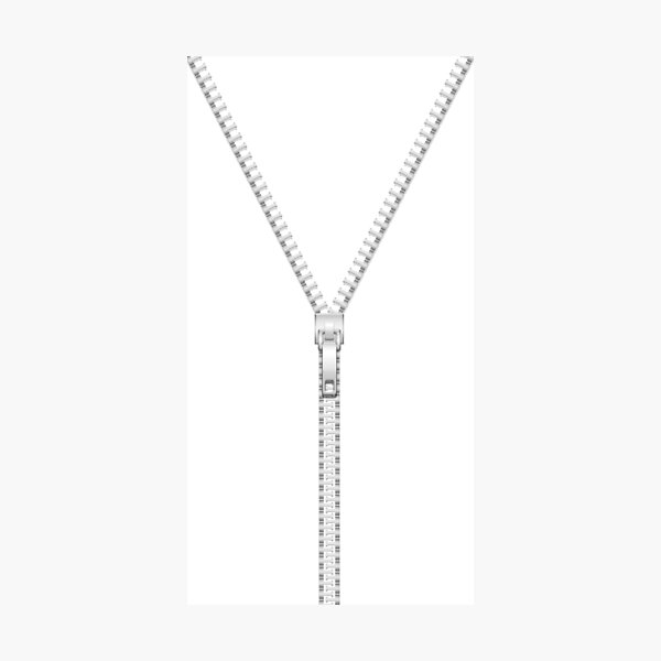 Zipper - White inside Photographic Print