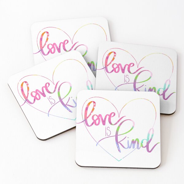 Item preview, Love is Kind Colorful Calligraphy designed and sold by bethanyjoyart.