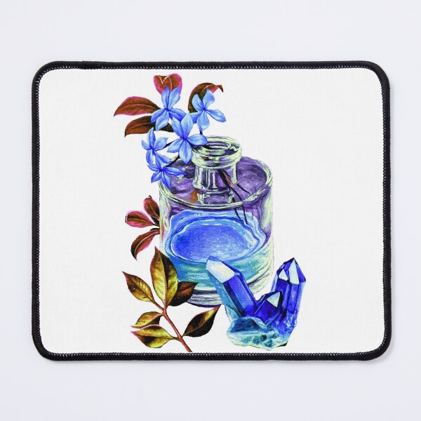 Item preview, Blue flowers in glass vase painting -Art designed and sold by LukjanovArt.