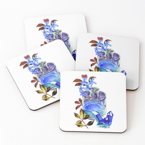 Item preview, Blue flowers in glass vase painting -Art designed and sold by LukjanovArt.