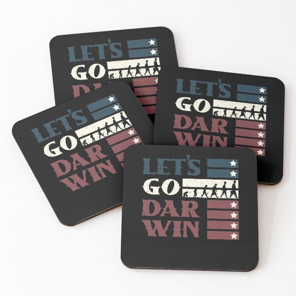 Item preview, Funny Lets Go Darwin American Flag White Vintage Evolution designed and sold by MadrigueraSM-.
