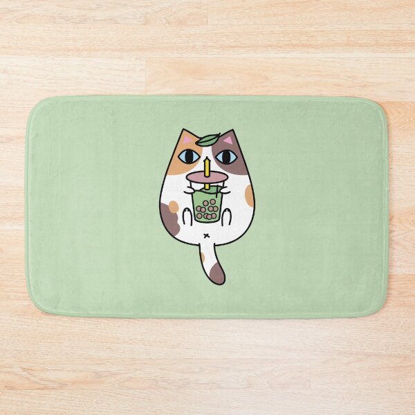 Item preview, Calico Cat with Boba Tea  designed and sold by Miri-Noristudio.