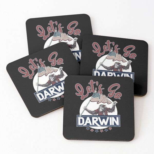 Item preview, Funny Lets Go Darwin Usa Flag Vintage Sarcastic Evolution designed and sold by MadrigueraSM-.