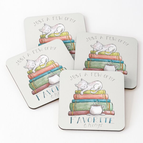 Item preview, A Few of my Favorite Things... Cat, books, and coffee. designed and sold by kmstudio.