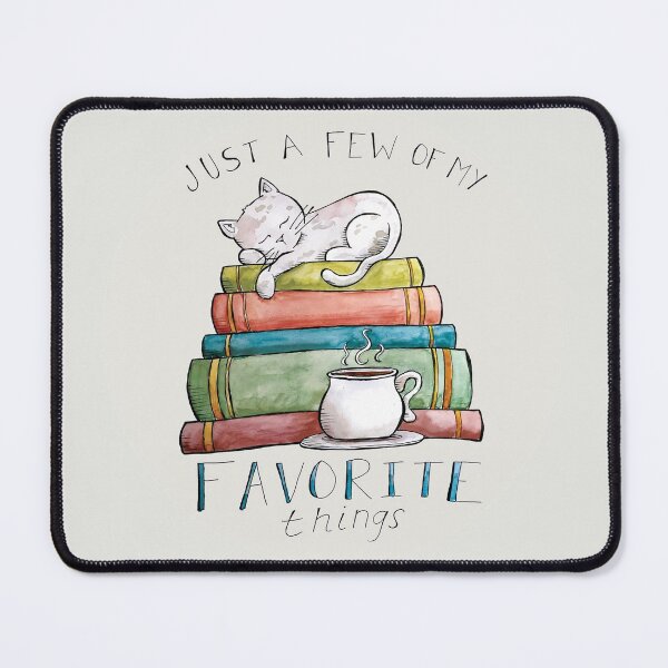Item preview, A Few of my Favorite Things... Cat, books, and coffee. designed and sold by kmstudio.