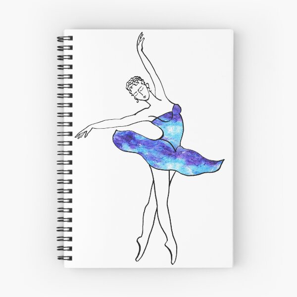 Item preview, Blue Tutu Ballerina Silhouette Watercolor Painting  designed and sold by Irina Sztukowski.