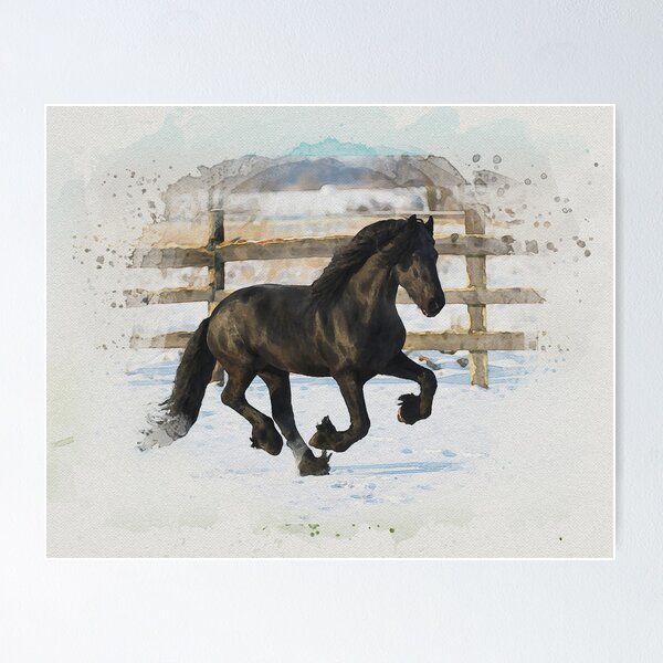 Item preview, Friesian in Flight designed and sold by horseymj1.