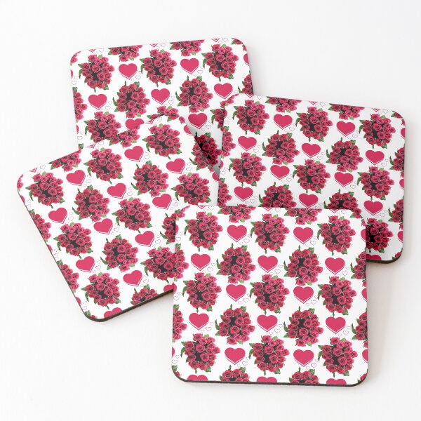 Item preview, Cute Flowers With Hearts- Roses Pattern designed and sold by AmeliaStore1.