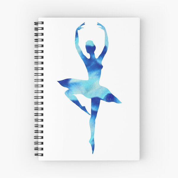 Item preview, Aquamarine Blue Ballerina Silhouette Watercolor Painting  designed and sold by Irina Sztukowski.