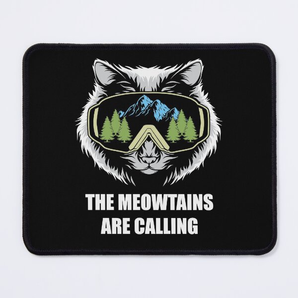 Item preview, The Meowtains Are Calling - Trendy Skiing Cat With Goggles Design Gift Idea For Cat Lover and Skiers designed and sold by Prince - Bestseller ★★★★★.