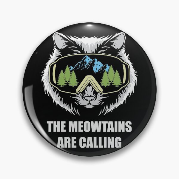 Item preview, The Meowtains Are Calling - Trendy Skiing Cat With Goggles Design Gift Idea For Cat Lover and Skiers designed and sold by Prince - Bestseller ★★★★★.