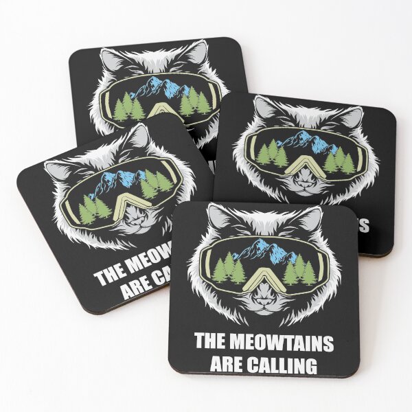Item preview, The Meowtains Are Calling - Trendy Skiing Cat With Goggles Design Gift Idea For Cat Lover and Skiers designed and sold by Prince - Bestseller ★★★★★.