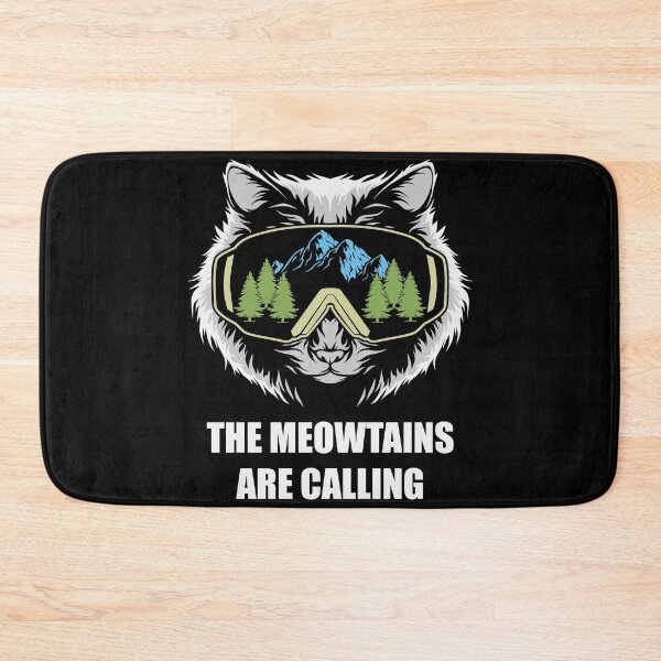 Item preview, The Meowtains Are Calling - Trendy Skiing Cat With Goggles Design Gift Idea For Cat Lover and Skiers designed and sold by Prince - Bestseller ★★★★★.
