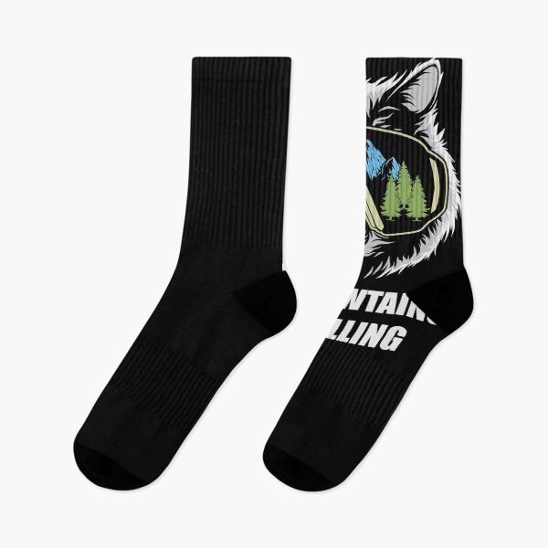 Item preview, The Meowtains Are Calling - Trendy Skiing Cat With Goggles Design Gift Idea For Cat Lover and Skiers designed and sold by Prince - Bestseller ★★★★★.