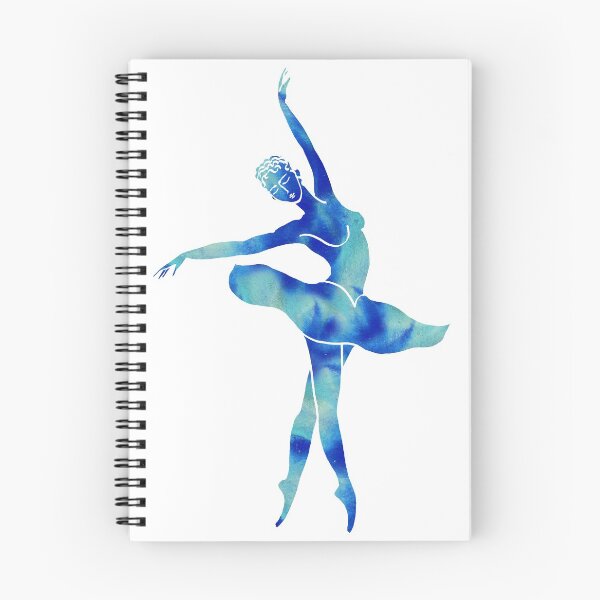 Item preview, Turquoise Blue Ballerina Silhouette Watercolor Painting  designed and sold by Irina Sztukowski.