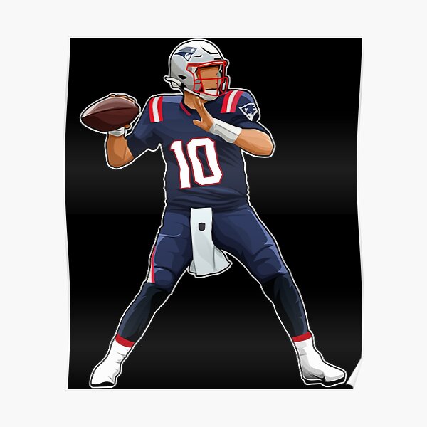 Mac Jones Poster New England Patriots Print Kids Gift Gym 