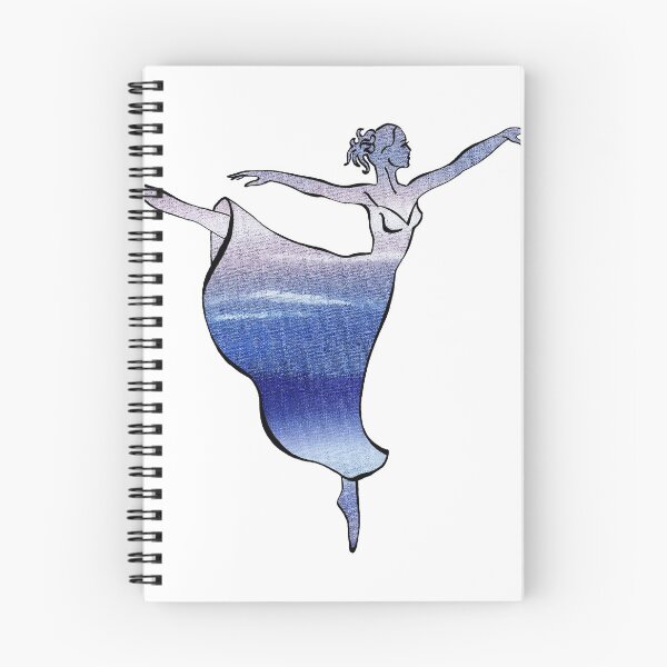 Item preview, Morning Blue Ballerina Silhouette Watercolor Painting  designed and sold by Irina Sztukowski.
