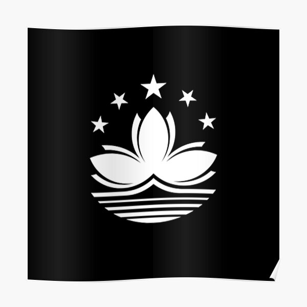 "Macau Lotus Chinese Flower Symbol Macanese White Flower" Poster by