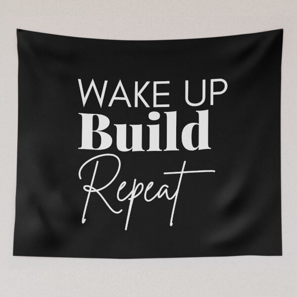 Item preview, WAKE UP Build Repeat designed and sold by successmom.