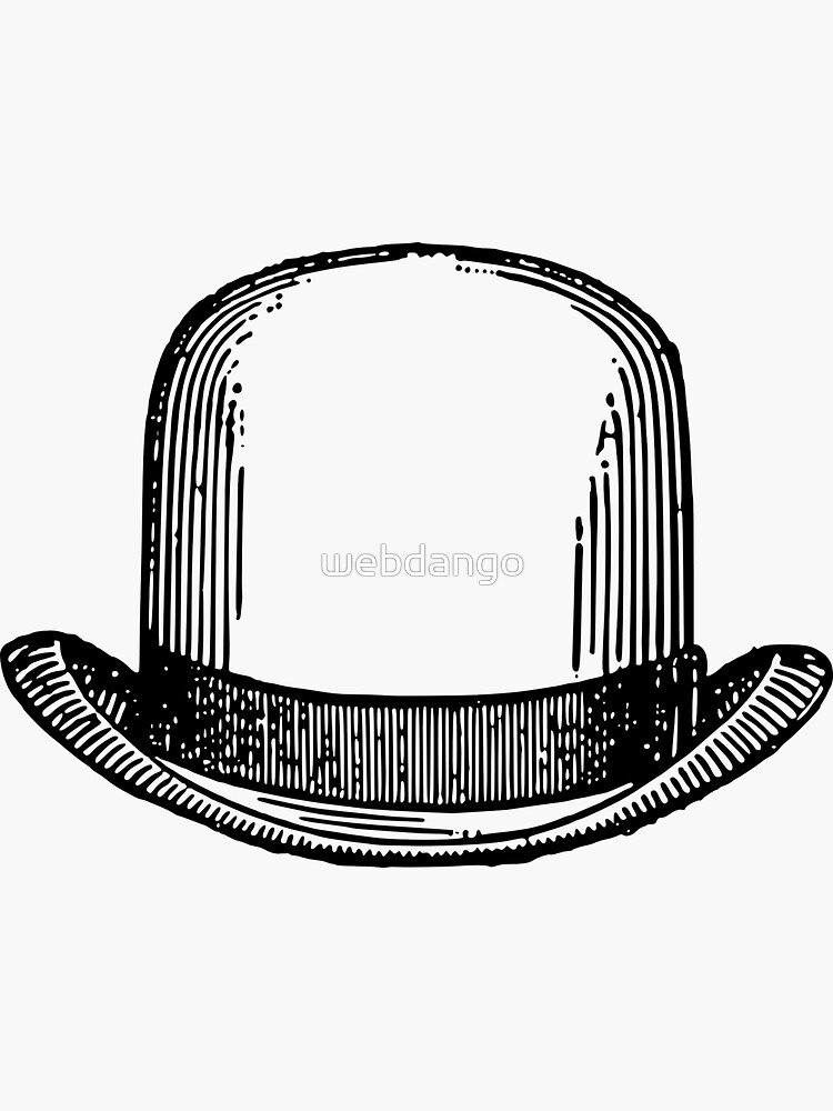 Classic Bowler Hat Sticker