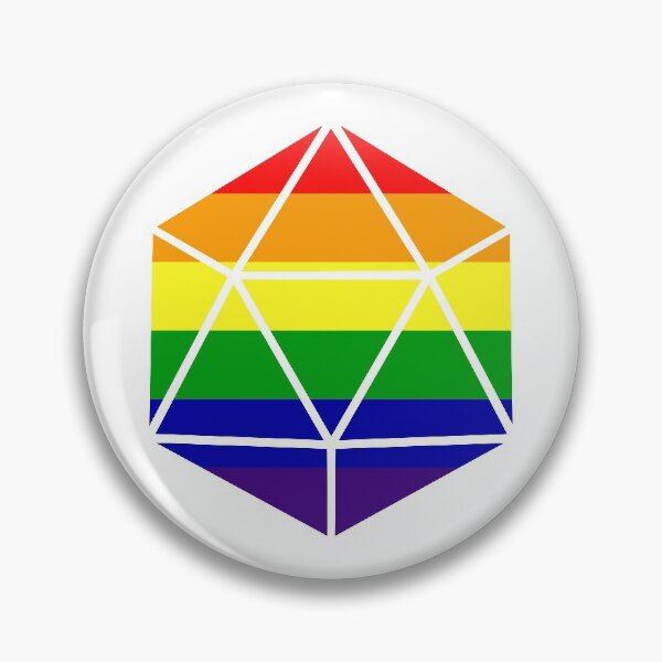 Item preview, Rainbow Pride Flag D20 designed and sold by NovotnyDesigns.