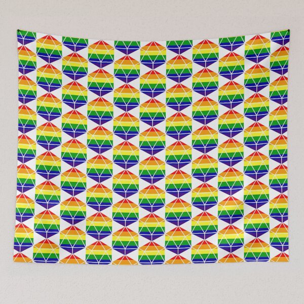 Item preview, Rainbow Pride Flag D20 designed and sold by NovotnyDesigns.