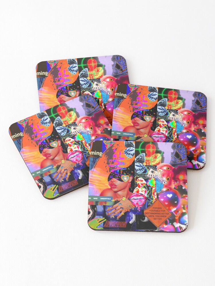 Thumbnail 1 of 5, Coasters (Set of 4), Ultraviolet designed and sold by bayleafy.