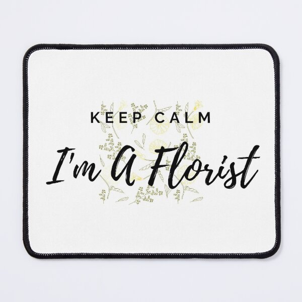 Item preview, Keep Calm I'm A Florist Floral Pattern Yellow designed and sold by Queen City  Craftworks.