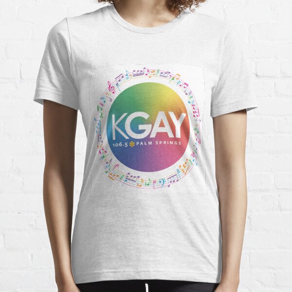 KGAY 106.5 Palm Springs Musical Notes Clothing Essential T-Shirt