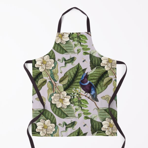 Item preview, Botanical with Cotinga Cordon-Bleu & Magnolia in Lilac designed and sold by Trish Dish.