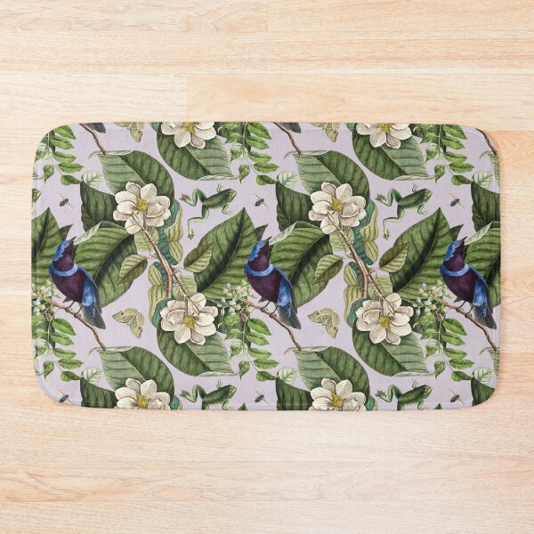 Item preview, Botanical with Cotinga Cordon-Bleu & Magnolia in Lilac designed and sold by Trish Dish.