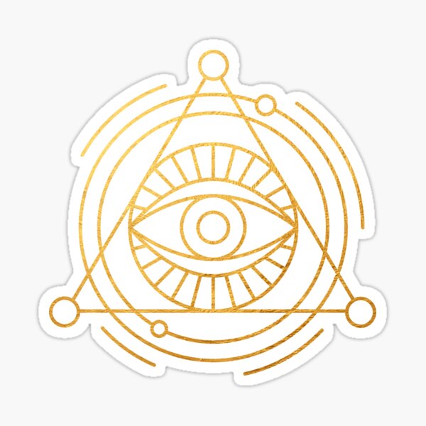Artikel-Vorschau von Goldenes Auge der Vorsehung, esoterisch, mystisch, designt und verkauft von rattob.