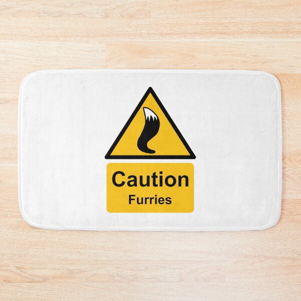 Item preview, Caution Furries (Orange) designed and sold by ThatMooGuy.