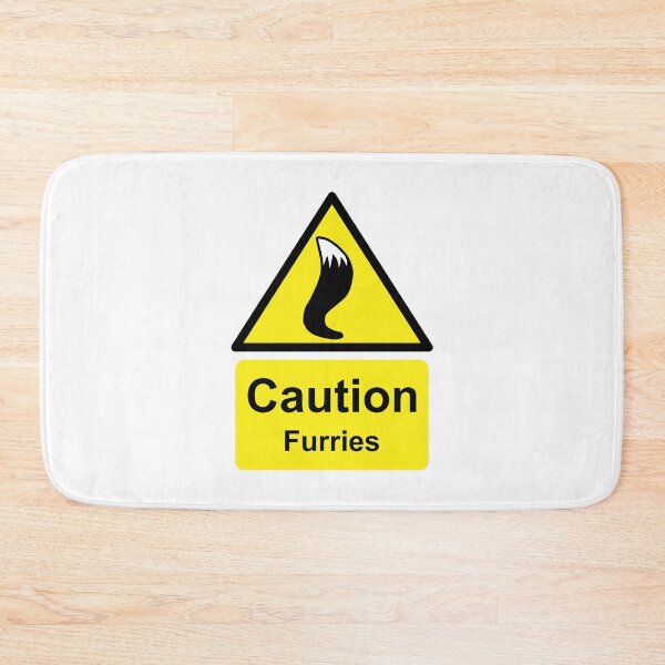 Item preview, Caution Furries (Yellow) designed and sold by ThatMooGuy.