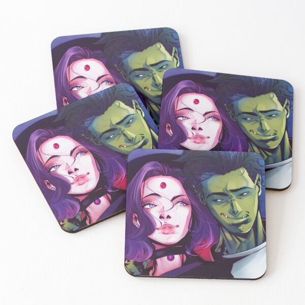 Item preview, Beast Boy x Raven (Teen Titans) designed and sold by StarrySketchCo..