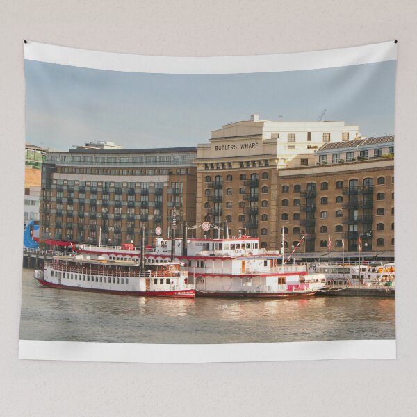 Item preview, Butlers Wharf and boats, London, England  designed and sold by FranWest.