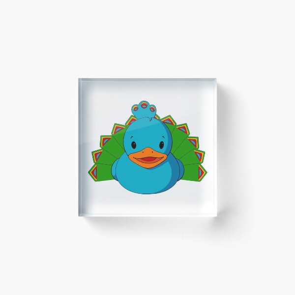Item preview, Peacock Rubber Duck designed and sold by Alisha Ober Designs.