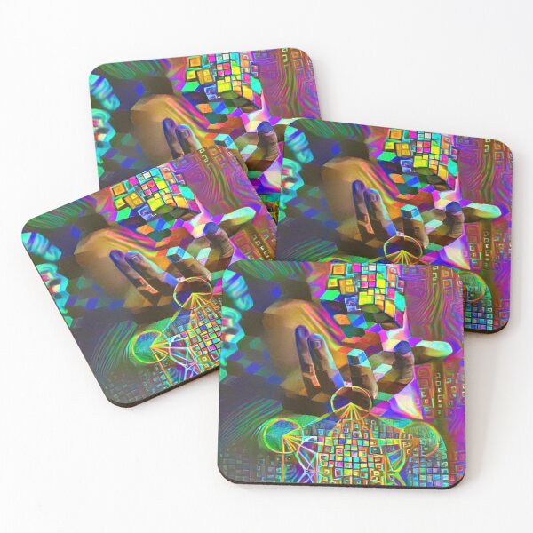 Item preview, Metatron's Cube Occult Video Game Rubick's Cube Spiritual Esoteric Neon Magic designed and sold by thearrowbyday2.