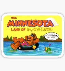 Minnesota MN 10,000 Lakes United States of ALF Travel Decal Sticker