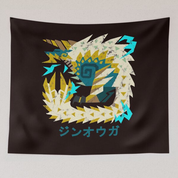 Item preview, Monster Hunter World Iceborne Zinogre Kanji Icon Essential T-Shirt designed and sold by Gregoryoe.