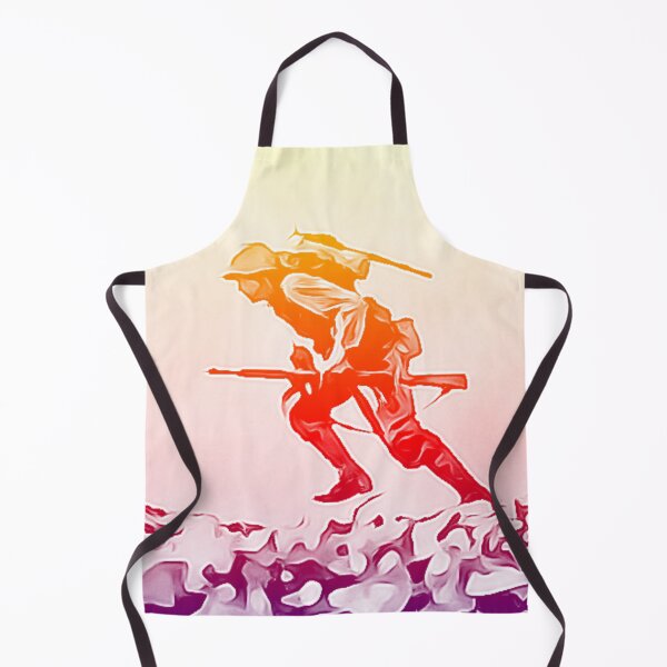 Item preview, A heroic WWII marine under fire. Rendered in pop art style. T-Shirt (sunset version) designed and sold by CristalleLisa.