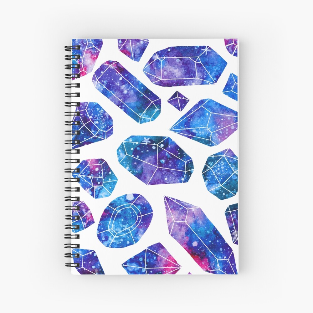 Galaxy crystals Spiral Notebook