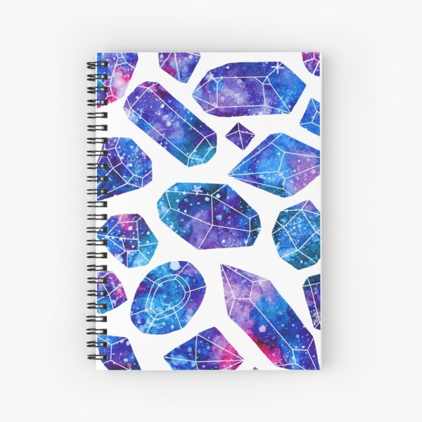 Galaxy crystals Spiral Notebook