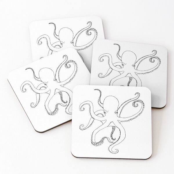 Item preview, One Line Octopus designed and sold by SaraGoldArt.