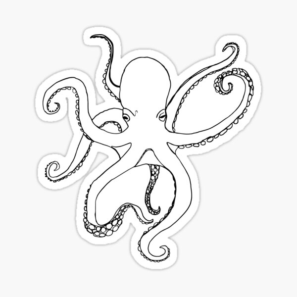 Item preview, One Line Octopus designed and sold by SaraGoldArt.