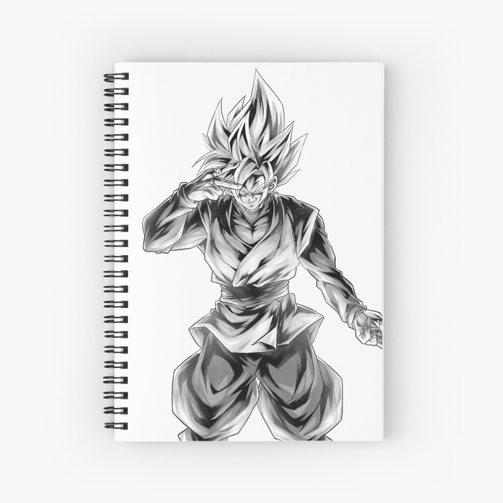 Goku Black Spiral Notebook by Deadly Eyes - Fine Art America